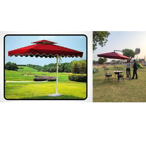 Parasol Droit DD1476 pour Jardin et Plage, Imperméable, Tissu Nylon 190T, Protection Solaire Extérieure, Diamètre 140cm, Design Moderne - Product Image 3