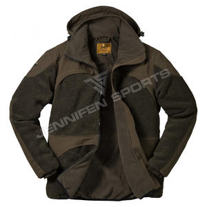 Chaqueta con capucha para hombre, ligera, de manga larga, para caza, de tela microfelpa/softshell, resistente al viento y transpirable. - Product Image 2