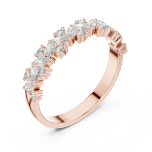 Purecarat Elegante DiYellow Gold Marquise & Round Diamond Eternity Band - Product Image 6