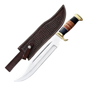 Couteau utilitaire à lame fixe en acier au carbone, fabriqué à la main, avec manche en cuir et accents en laiton, design à pointe tombante pour le bricolage - Product Image 5