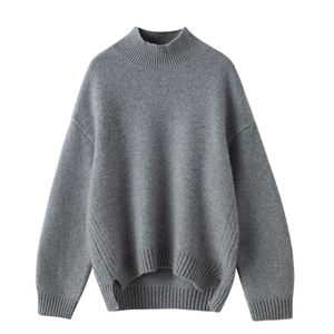 Premium Breathable 100% Merino Wool <b>Turtle</b> <b>Neck</b> Full Sleeves Pullover Custom Color Size Knitted Sweater For Women - Product Image 5