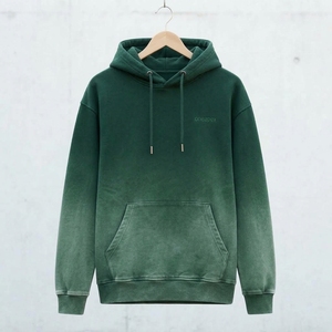 Mens Green <b>Ombre</b> Pullover Hoodie Fleece Sweatshirt Custom Logo Streetwear Casual Heavyweight Hooded <b>Top</b> - Product Image 1