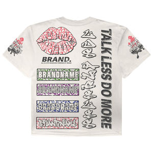 T-shirt surdimensionné personnalisé pour homme, de haute qualité, coupe ample, en tissu épais, impression DTG personnalisée, logo, streetwear pour homme - Product Image 3