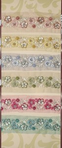 Dentelle brodée artisanale exquise, garniture traditionnelle Zari en gros pour embellissements de vêtements et couture nuptiale - Product Image 3