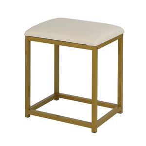 FCH - Juego de tocador grande con 10 bombillas LED, taburete acolchado, 3 estantes de almacenamiento, 2 cajones, mesa de maquillaje y cómoda - Product Image 5