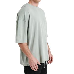 Camiseta Personalizada de Fabricante OEM, 100% Algodón, con Logotipo Impreso, Gris, Lisa, Corte Cuadrado, Estilo Urbano, Holgada, para Hombre - Product Image 5