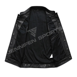 Chaleco de Motociclismo de Cuero Genuino de Alta Calidad, Chaleco de Cuero al Por Mayor a Precio Económico con Servicio OEM, Elegante - Product Image 6