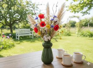 Jarrón Decorativo Clásico de Cerámica con Acabado Esmeralda Intenso y Detalle Acanalado Esculpido, el Toque Perfecto para Decorar la Mesa de la Sala de Estar - Product Image 4