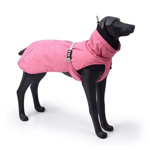 New Style XL <b>Pink</b> Dog Winter <b>Jacket</b> <b>Waterproof</b> Warm Polyester Filling Fabric Stylish Pet Clothes - Product Image 1