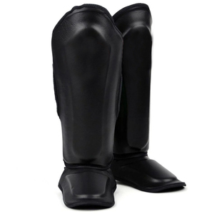 Protège-tibias de boxe en cuir PU de qualité supérieure, protège-jambes d'entraînement MMA Muay Thai, protège-tibias légers pour le kick, nouveau protège-chevilles - Product Image 3