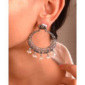 Pendientes de Aro Finos de Plata Meera Jaipur Sita - Product Image 1