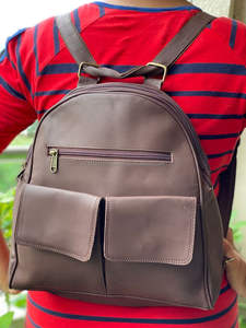 New Style Vintage Look Tan Genuine Leather Backpack Travel Backpack Office Leather Large Capacity Travel <b>Bag</b> <b>for</b> <b>Men</b> and Women - Product Image 3