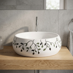 Lavabo de cerámica plateada de lujo, moderno y artístico, para decoración de baños de hoteles y villas. - Product Image 4