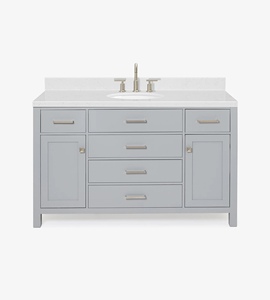 Mueble de Baño Hannah de 54 Pulgadas Hecho a Medida, Solo Mueble con Lavabo Individual, 2 Opciones de Acabado, Fabricante OEM de Vietnam - Product Image 1