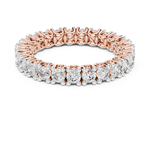 Bague de fiançailles et de mariage pour femme en or rose massif 18 carats, plaqué rhodium, sertie de diamants de laboratoire de luxe taille brillant, idéale pour les événements glamour - Product Image 4