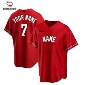 Maillot de baseball au design moderne, uniforme sportif d'équipe, maillot de baseball classique à rayures fines, style d'équipe personnalisé - Product Image 1