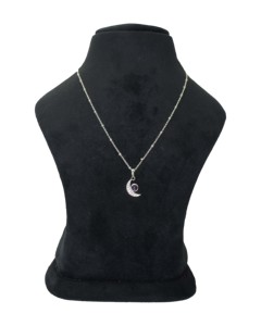 Collier pendentif en argent 925 avec améthyste en forme de croissant de lune, bijoux romantiques pour femmes, à porter au quotidien - Product Image 3
