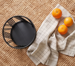 Panier de rangement moderne en fil métallique noir de forme circulaire pour plantes et organisation – un élément d'ameublement élégant - Product Image 5