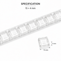 Tampons de protection adhésifs transparents en PVC à grille plate pour tiroirs et meubles 15x4mm