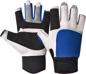 Guantes de Gimnasio Transpirables y Resistentes al Viento, de Cuero, con Dedos Completos, Cierre de Tirón, Unisex - Band of Brother / Servicios Personalizados OEM ODM - Product Image 2