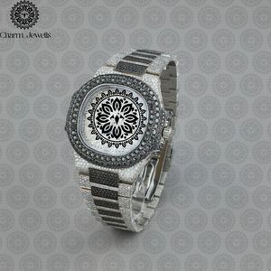Reloj de Lujo para Hombre Charm_Jewells, Acero Inoxidable, Esfera de 40 mm, Diseño Mandala Negro, Movimiento Mecánico Analógico, Cierre de Mariposa 10 - Product Image 5