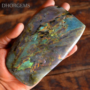 Pierre naturelle de labradorite, taille ovale trilobée, pierre de labradorite multiforme, pierre précieuse pour la fabrication de bijoux, labradorite bleue - Product Image 2