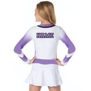 Conjuntos de Animadoras Personalizados para Adultos, Tops Cortos Negros y Amarillos, Pantalones Cortos Deportivos, Uniformes Sublimados, Ropa de Práctica con Pedrería - Product Image 2