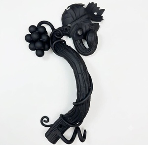 Manija Redonda de Hierro Forjado a Mano, Acabado Resistente al Óxido, Fácil Instalación, Pieza Decorativa de Estilo Asiático - Product Image 1