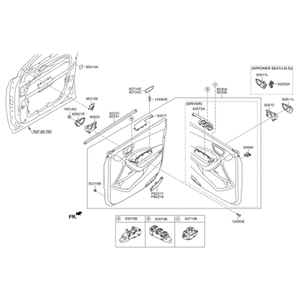 Nouveaux interrupteurs et commandes Santa Fe gauche 935552W000UU5 - Product Image 2