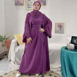 Abaya Musulmana Moderna de Lujo con Mangas de Mariposa para Mujer, Estilo Dubái, Vestido Largo Islámico Modesto - Product Image 4