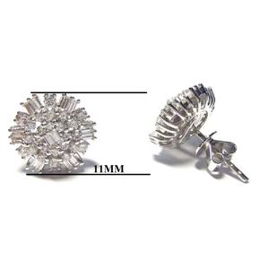 Éblouissant luxueux 18K or blanc femmes boucles d'oreilles de haute qualité bijoux en diamant véritable flocon de neige Design à la mode grand - Product Image 2