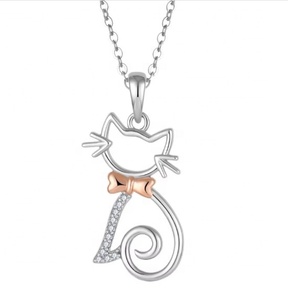 Collier pendentif en argent 925 avec pierre de zircon femmes fournisseur de bijoux en vrac - Product Image 1