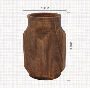 Jarrón Decorativo de Madera para el Hogar, 100% Natural, Ligero, Personalizable, Clásico, para Pascua, Año Nuevo Indio, MULTI CRAFT - Product Image 3