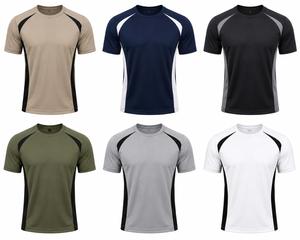 Men's Custom Color <b>Raglan</b> Sleeve T-Shirt O-Neck Quick Dry Slim Fit Sporty Style Knitted 100% Polyester Short Sleeve Solid Color - Product Image 6