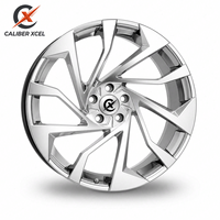 Jantes forgées CALIBER XCEL personnalisées en deux parties, concaves profondes, à 5 branches, polies miroir, 18-24 pouces, PCD 5x114.3