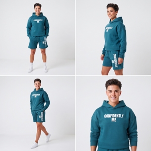 <b>Women</b> Oversize <b>Sweat</b> <b>Shorts</b> Set 100% Cotton Full Sleeve Hveayweight <b>Sweat</b> <b>Shorts</b> Set Casual Fleece Winter Wear <b>Sweat</b> <b>Shorts</b> Set - Product Image 5
