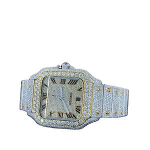 Montre automatique en acier inoxydable à quartz avec design accrocheur, prix de gros direct usine, pour diamant Moissanite - Product Image 1