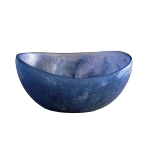 Plato de Servir de Resina Ecológica de Color Personalizado, Hecho a Mano, Apto para Lavavajillas, Diseño Moderno y Artístico, para Fiestas, Hecho en India - Product Image 1