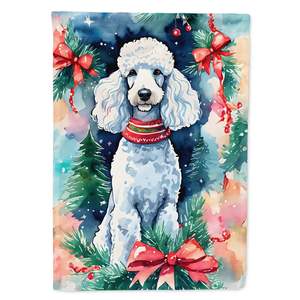 Gran Multicolor Poliéster Caniche Casa de Navidad Bandera Porche Manga Poste Decorativo Patio Banner Obra DE ARTE Colgante de pared - Product Image 1