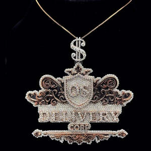 Colgante de Moissanita y Diamante de Oro Sólido de 14 KT con Engaste al Vacío, Estilo Hip-Hop Iced Out, Estético y Atrevido, Personalizado - Product Image 2