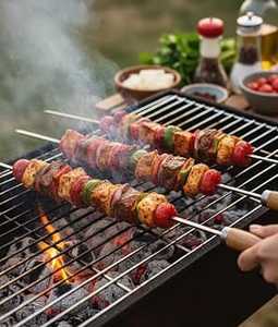 Barbecue au charbon de bois portable avec support pour grillades et barbecues en plein air - Product Image 2