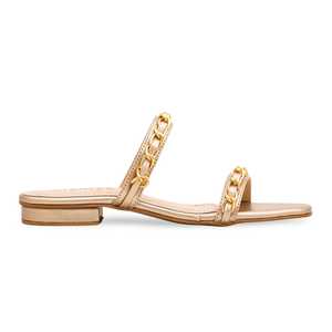 Pantuflas Deportivas FR8135 Cómodas y Elegantes, Diseño Formal Dorado, Talla 36, 500g - Product Image 3