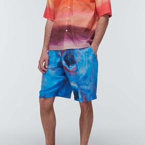 Shorts de bain écologiques pour femmes, style urbain, 100 % polyester, taille élastique, couleur unie, pour le surf et le jogging, vente en gros - Product Image 1