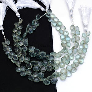 Venta al por Mayor de Cuentas Facetadas en Forma de Corazón de Piedra Solar de Oregón, Naturales, Hechas a Mano, de Primera Calidad, para la Elaboración de Joyería DIY para Pulseras - Product Image 4