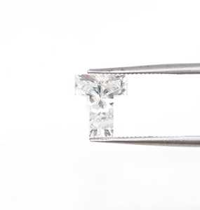 1.25 CT 7.6 X 6.4 MM, T Shaped Unique Cut Lab Grown DEF Color VVS2 CVD Diamond For Making <b>Initial</b> Jewelry & Engagement <b>Ring</b> - Product Image 5