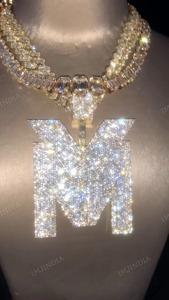 Colgante Personalizado, Colgante con Logotipo Totalmente Cubierto de Diamantes, Cadenas con Diamantes, Colgante de Diamantes Moissanite para Hombre, Cadenas de Rapero - Product Image 6