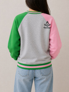 Sudaderas HMR Personalizadas OEM de Invierno, Casuales, con Parche Bordado de Chenille con Letras Griegas de Alpha Kappa, Estilo Oversize - Product Image 5