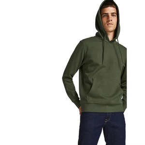 Custom Logo <b>Mens</b> <b>Pullover</b> Hoodie Olive Green Plain Blank Fleece Cotton Classic Fit Solid Hoodies Sweatshirt OEM - Product Image 4