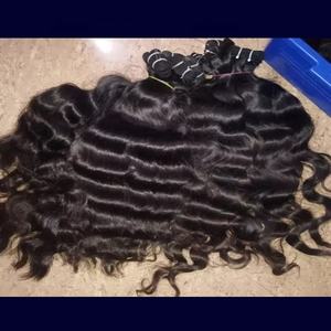 100% Unprocessed Raw Indian Virgin <b>Hair</b> Natural Curly 26-Inch Flat Weft Wigs <b>Straight</b> <b>Kinky</b> Waves Cuticles Aligned Closure - Product Image 3