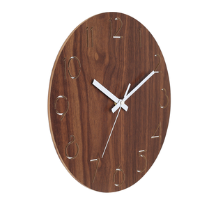 12 Inch Wooden Wall <b>Clock</b> Silent Design Fashion Round Wall <b>Clock</b> for <b>Living</b> <b>Room</b> and Bedroom - Product Image 3